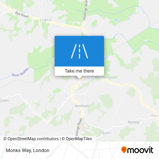 Monks Way map