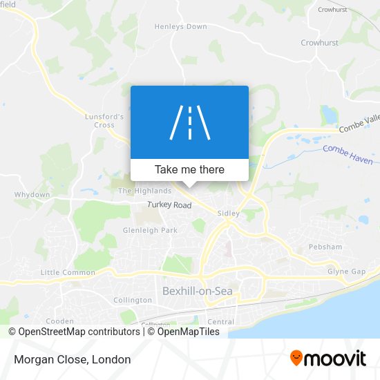 Morgan Close map