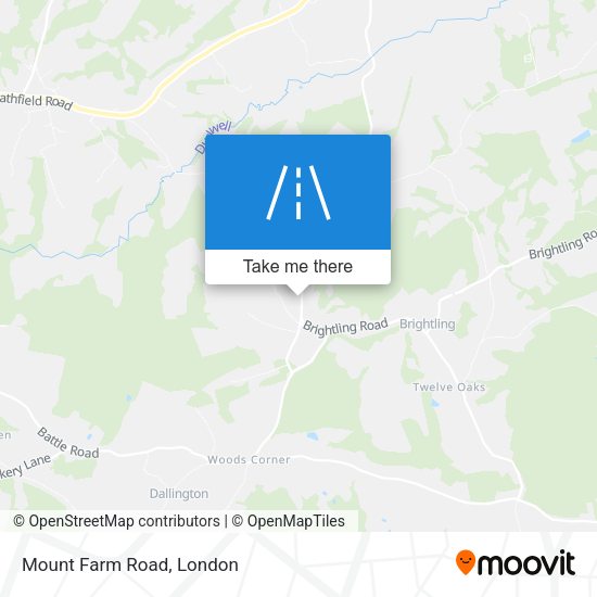 Mount Farm Road map