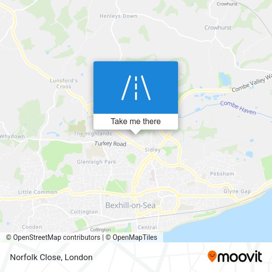 Norfolk Close map