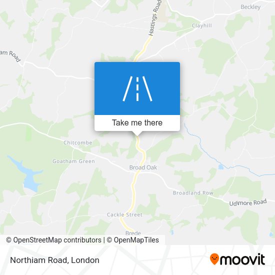 Northiam Road map