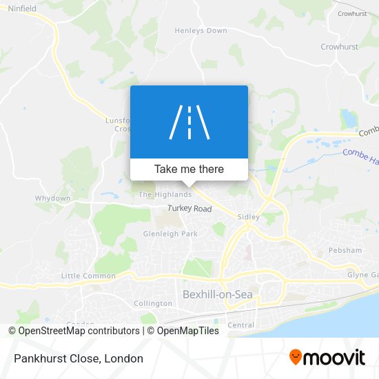 Pankhurst Close map