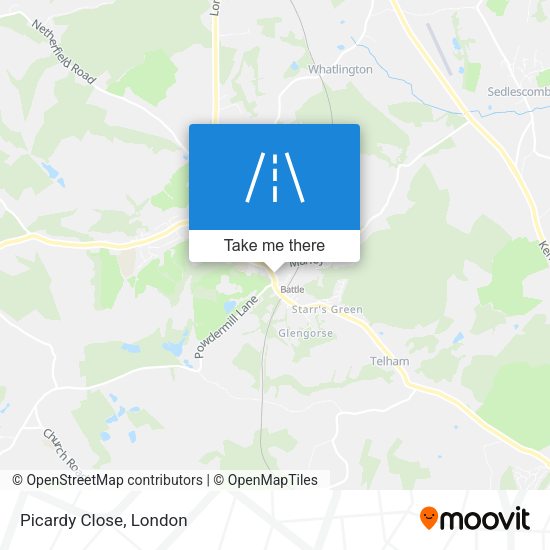 Picardy Close map