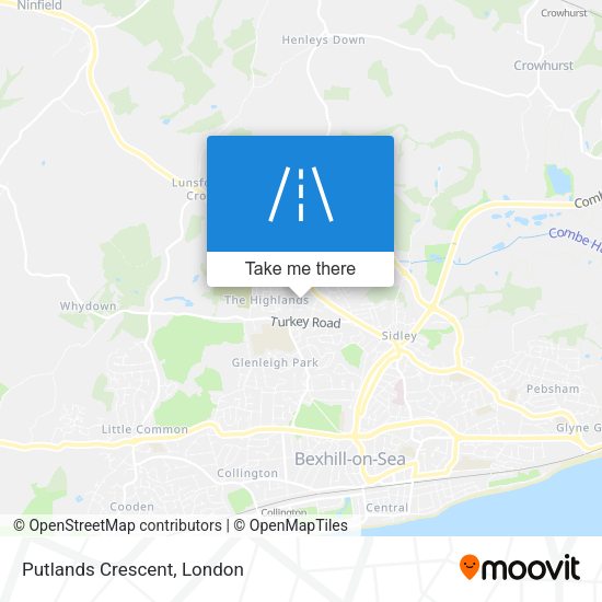 Putlands Crescent map