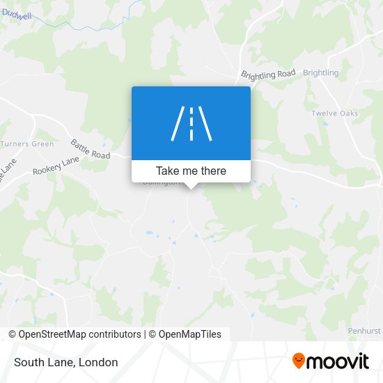 South Lane map