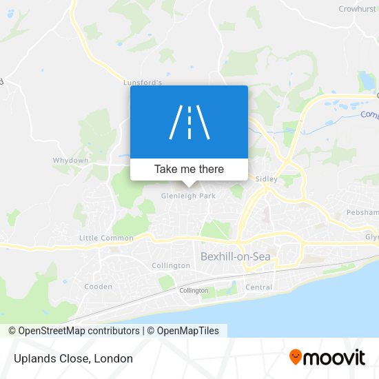 Uplands Close map