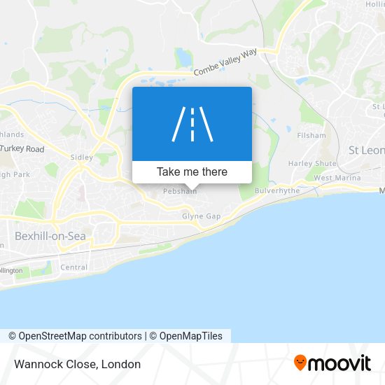 Wannock Close map