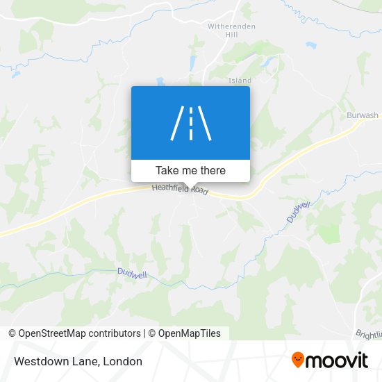 Westdown Lane map