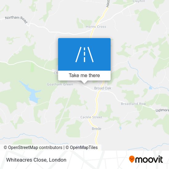 Whiteacres Close map