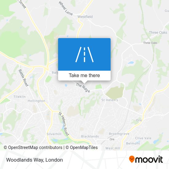 Woodlands Way map