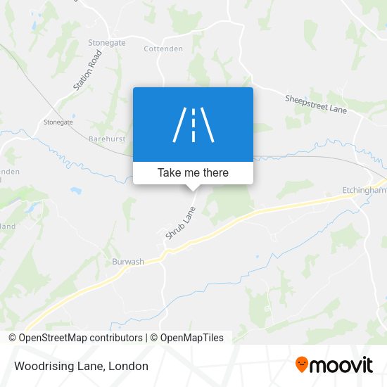 Woodrising Lane map