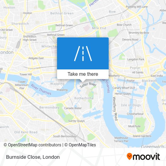 Burnside Close map