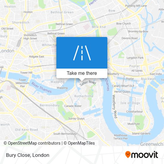 Bury Close map