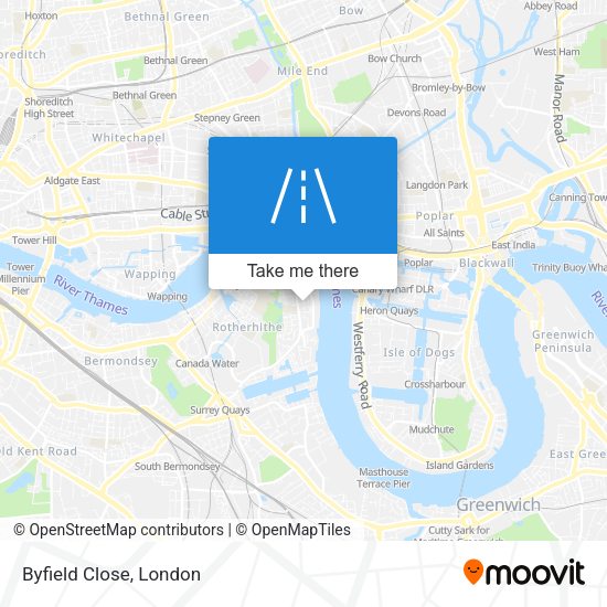 Byfield Close map