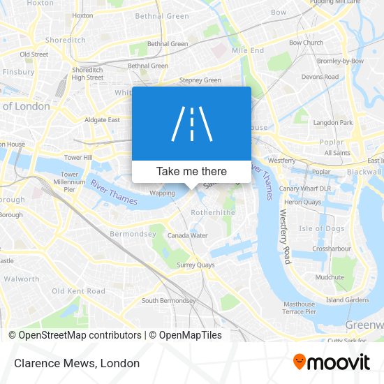Clarence Mews map