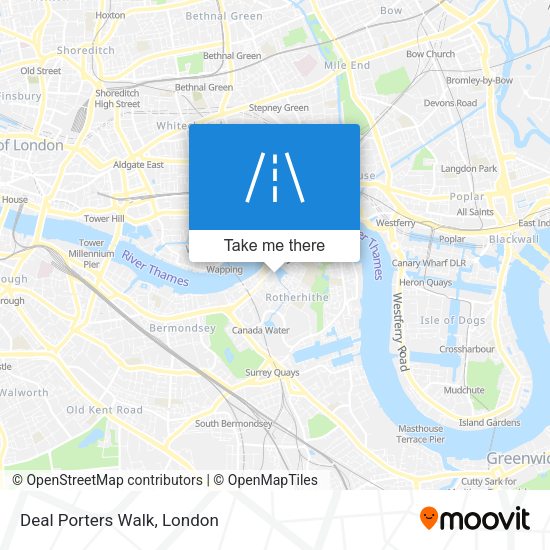 Deal Porters Walk map