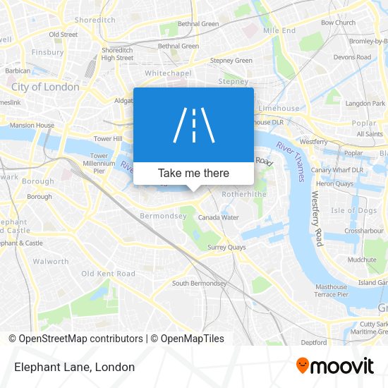 Elephant Lane map