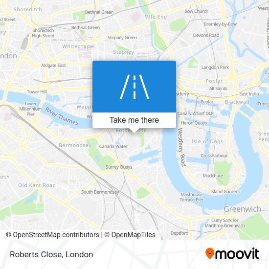 Roberts Close map