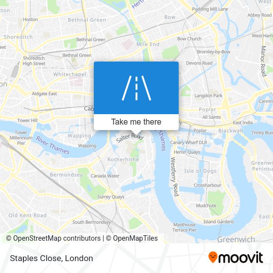 Staples Close map