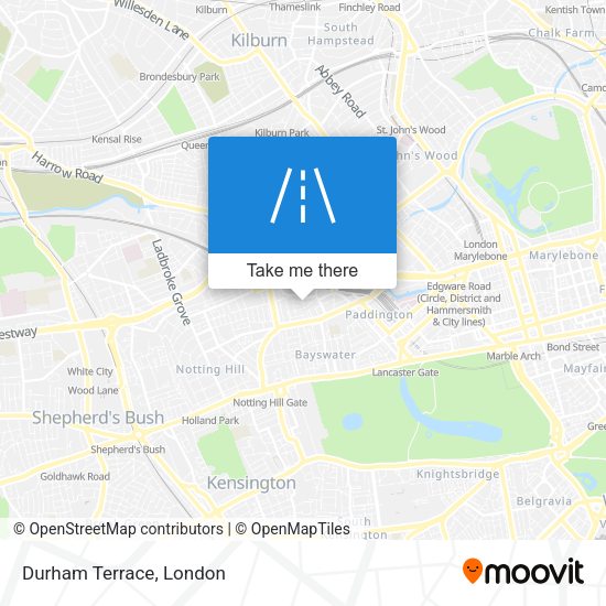 Durham Terrace map