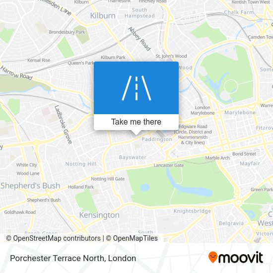 Porchester Terrace North map