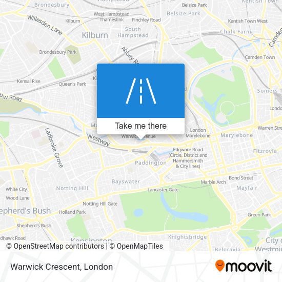 Warwick Crescent map