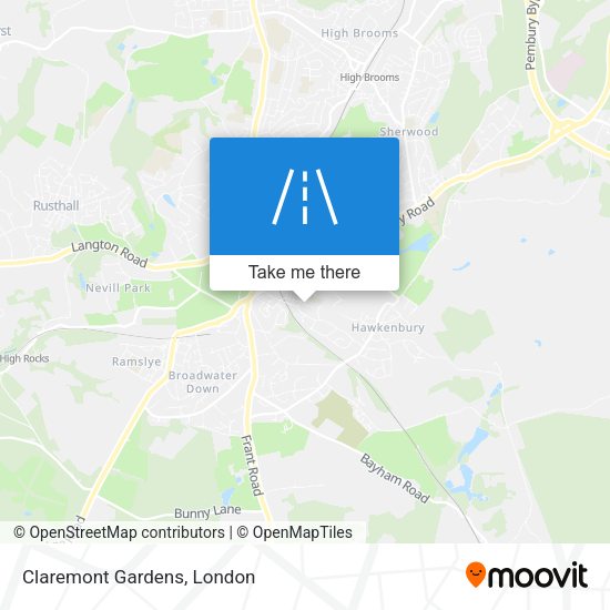 Claremont Gardens map
