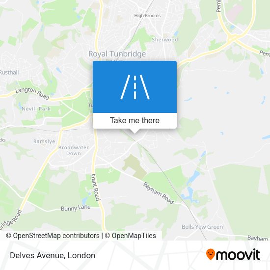Delves Avenue map