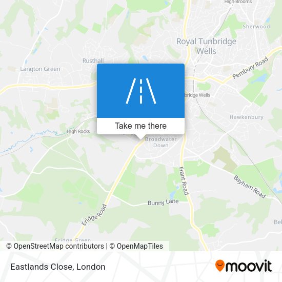 Eastlands Close map