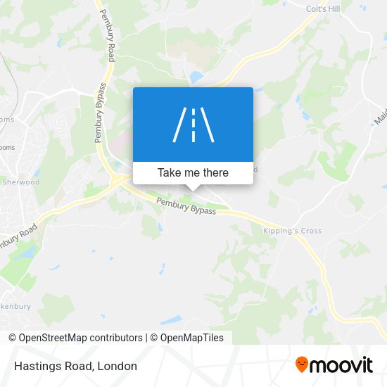 Hastings Road map