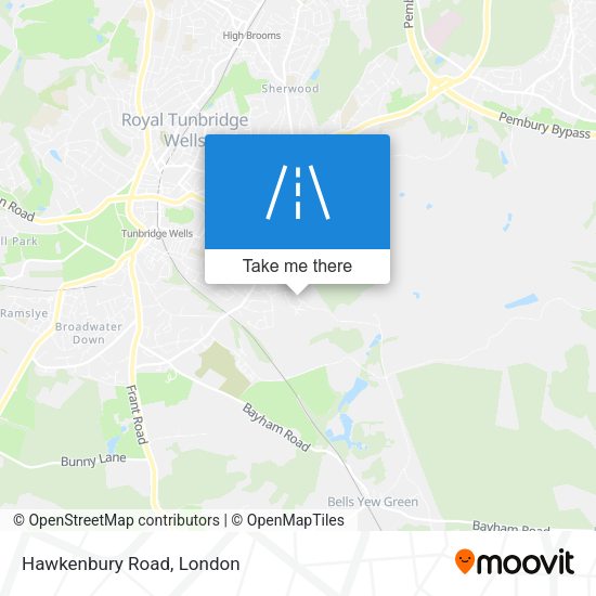 Hawkenbury Road map