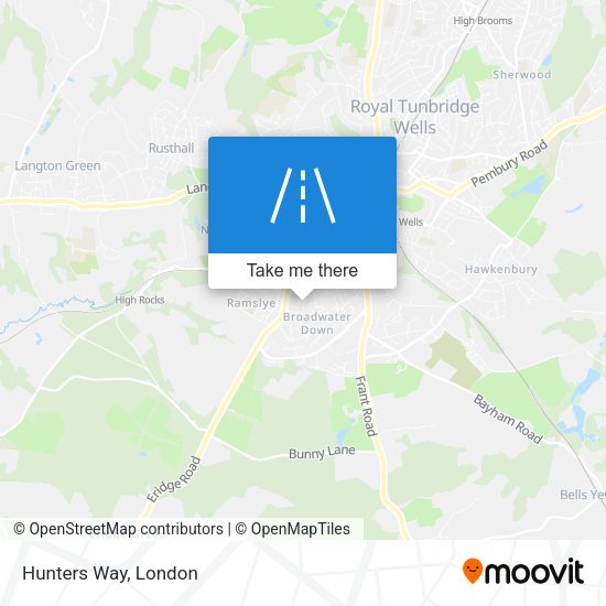 Hunters Way map