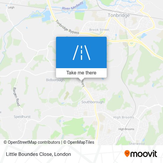Little Boundes Close map