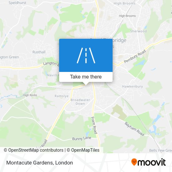 Montacute Gardens map