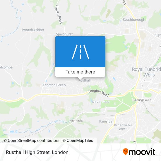 Rusthall High Street map
