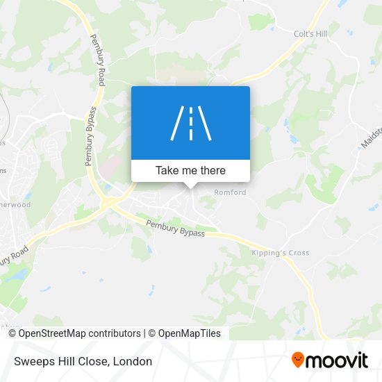 Sweeps Hill Close map