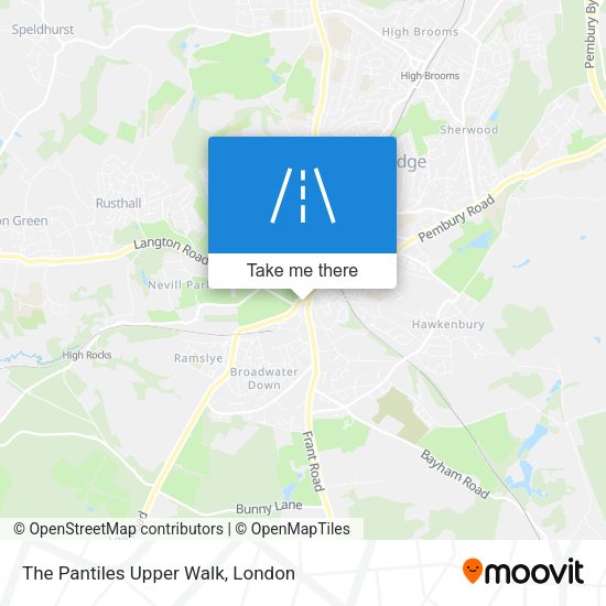 The Pantiles Upper Walk map