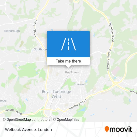 Welbeck Avenue map