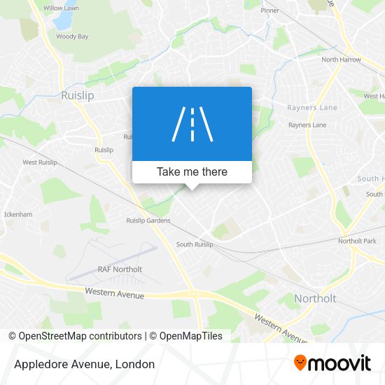 Appledore Avenue map