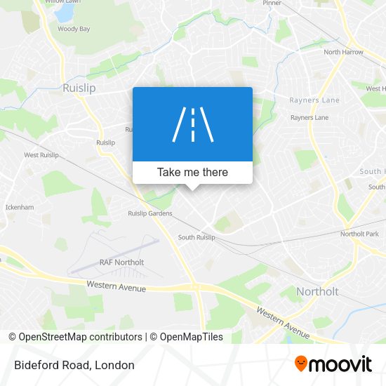 Bideford Road map