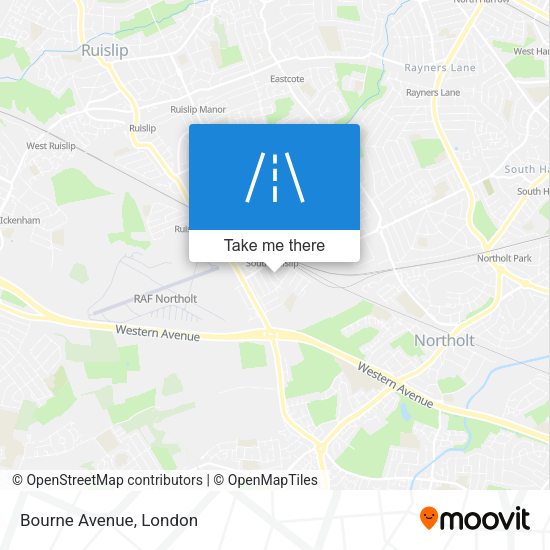 Bourne Avenue map
