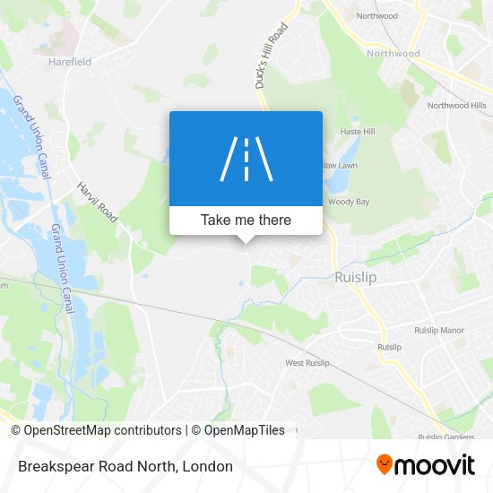 Breakspear Road North map