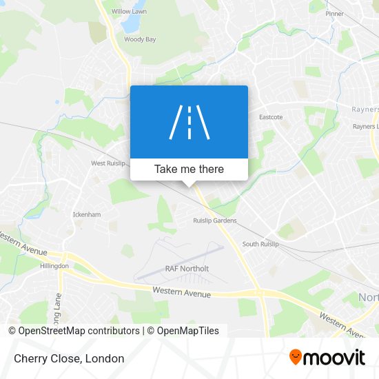 Cherry Close map