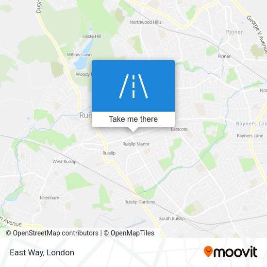 East Way map