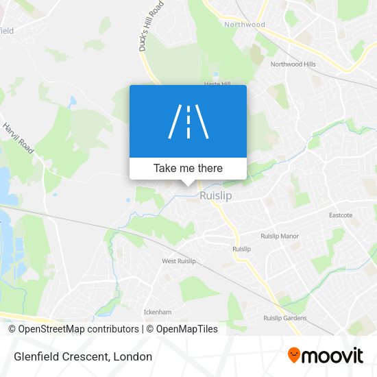 Glenfield Crescent map