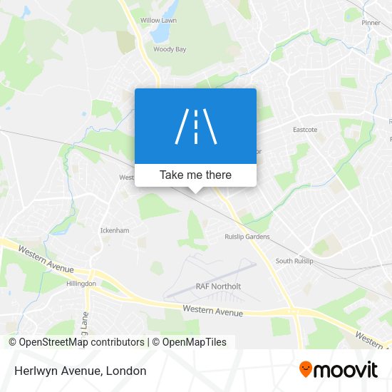Herlwyn Avenue map