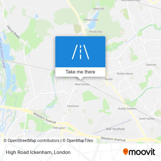 High Road Ickenham map