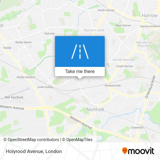 Holyrood Avenue map