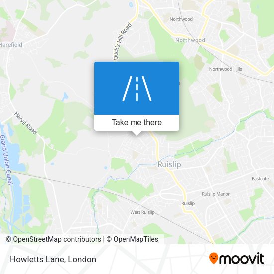 Howletts Lane map