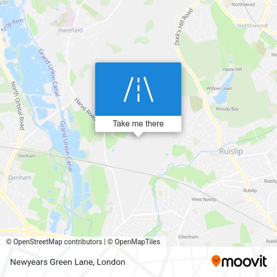 Newyears Green Lane map